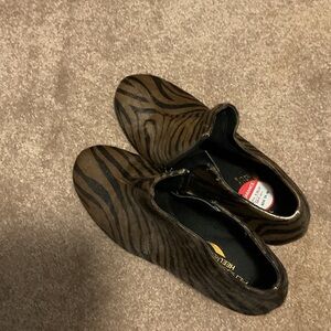 AEROSOLES Brown Zebra Print Ankle Boots